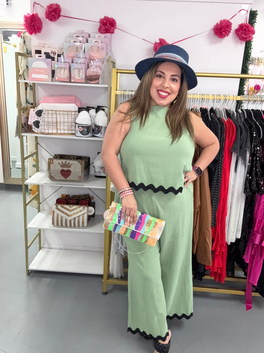 Day Trip Sleeveless Set Green