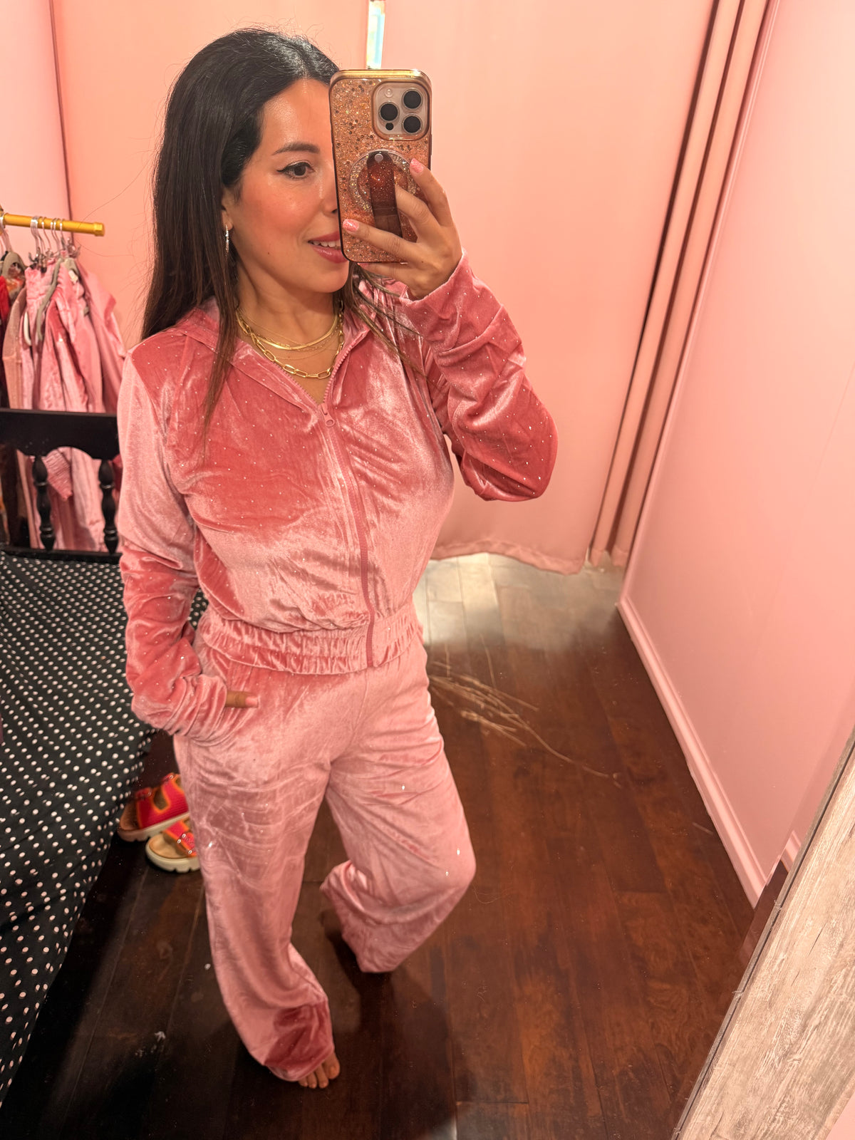 All Eyes on Me Velvet Sparkle Pants