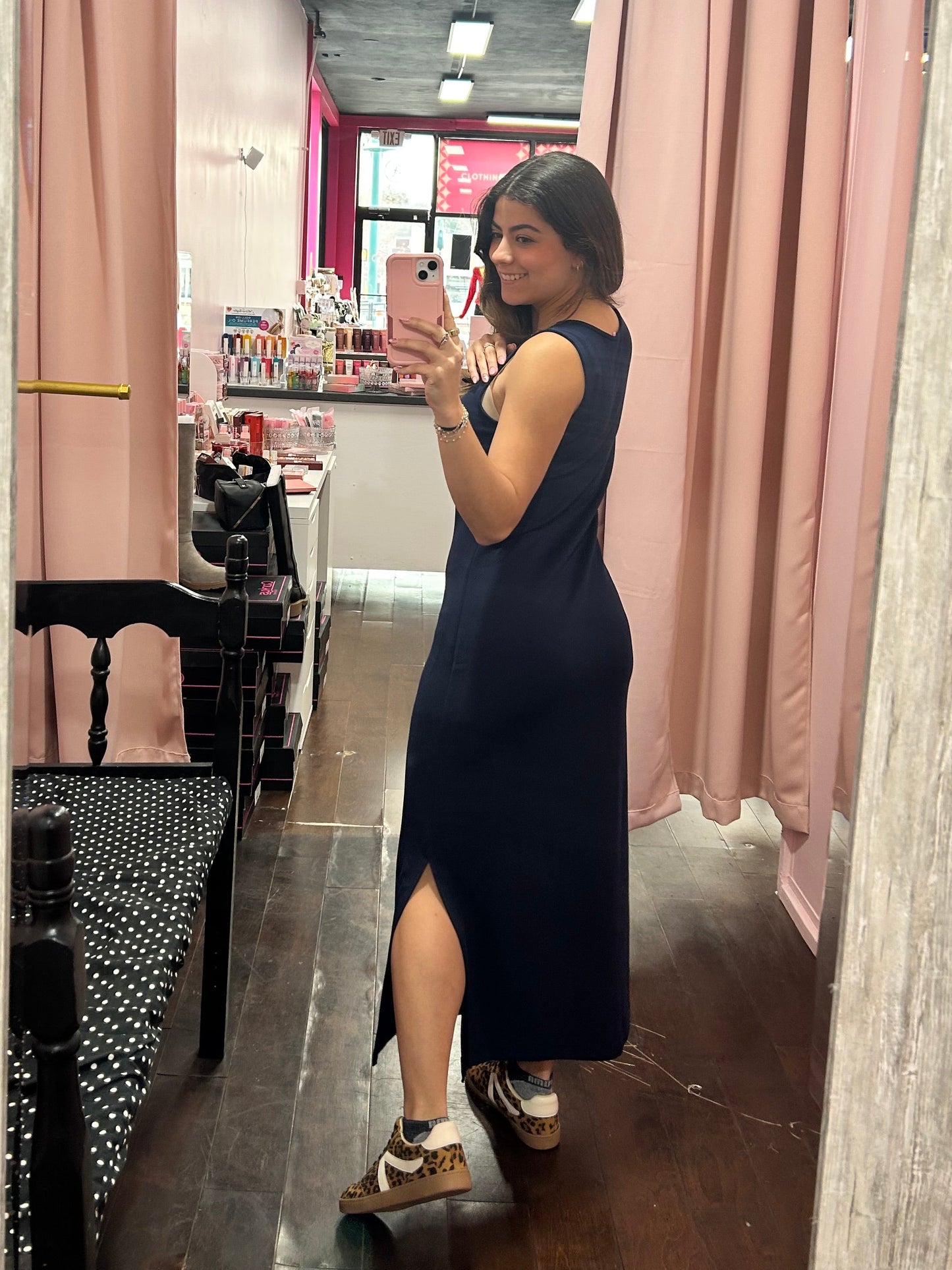 Luxe Tank Maxi Dress Navy