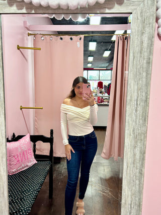 Draped Off-Shoulder Top