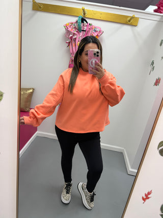 Balloon Sleeve Sweatshirt Cocoa
