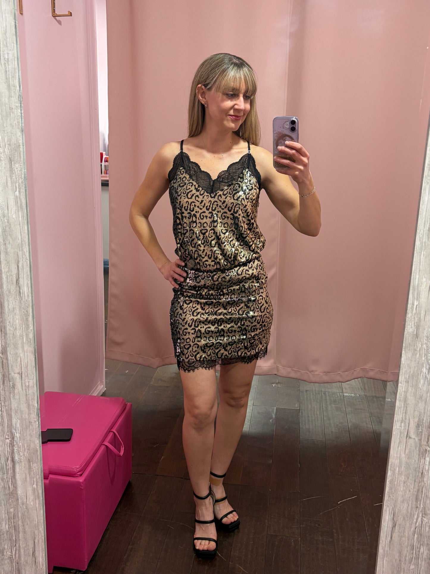 Wild Sequin Lace Mini Skirt