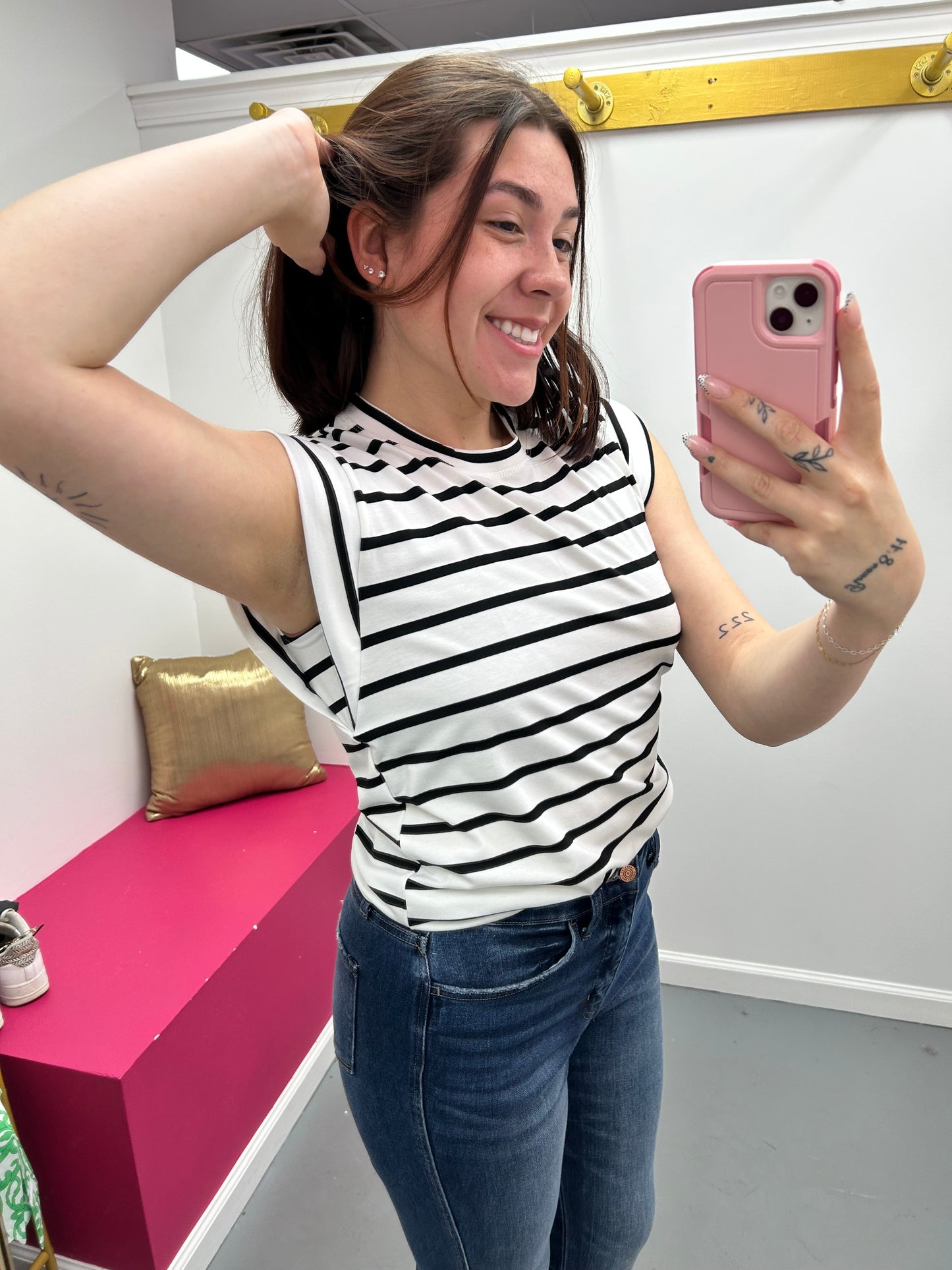 Stripped Dressy Tank