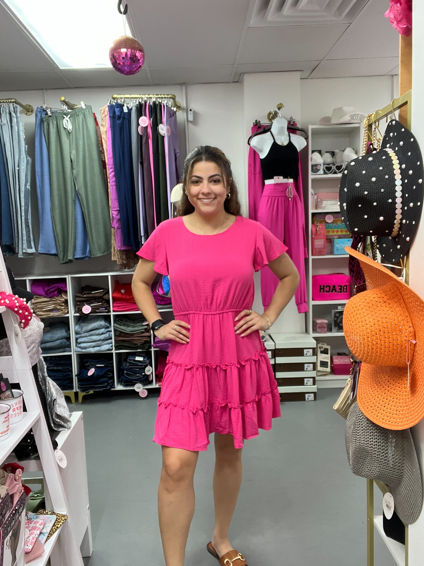 Pink Ruffle Dress