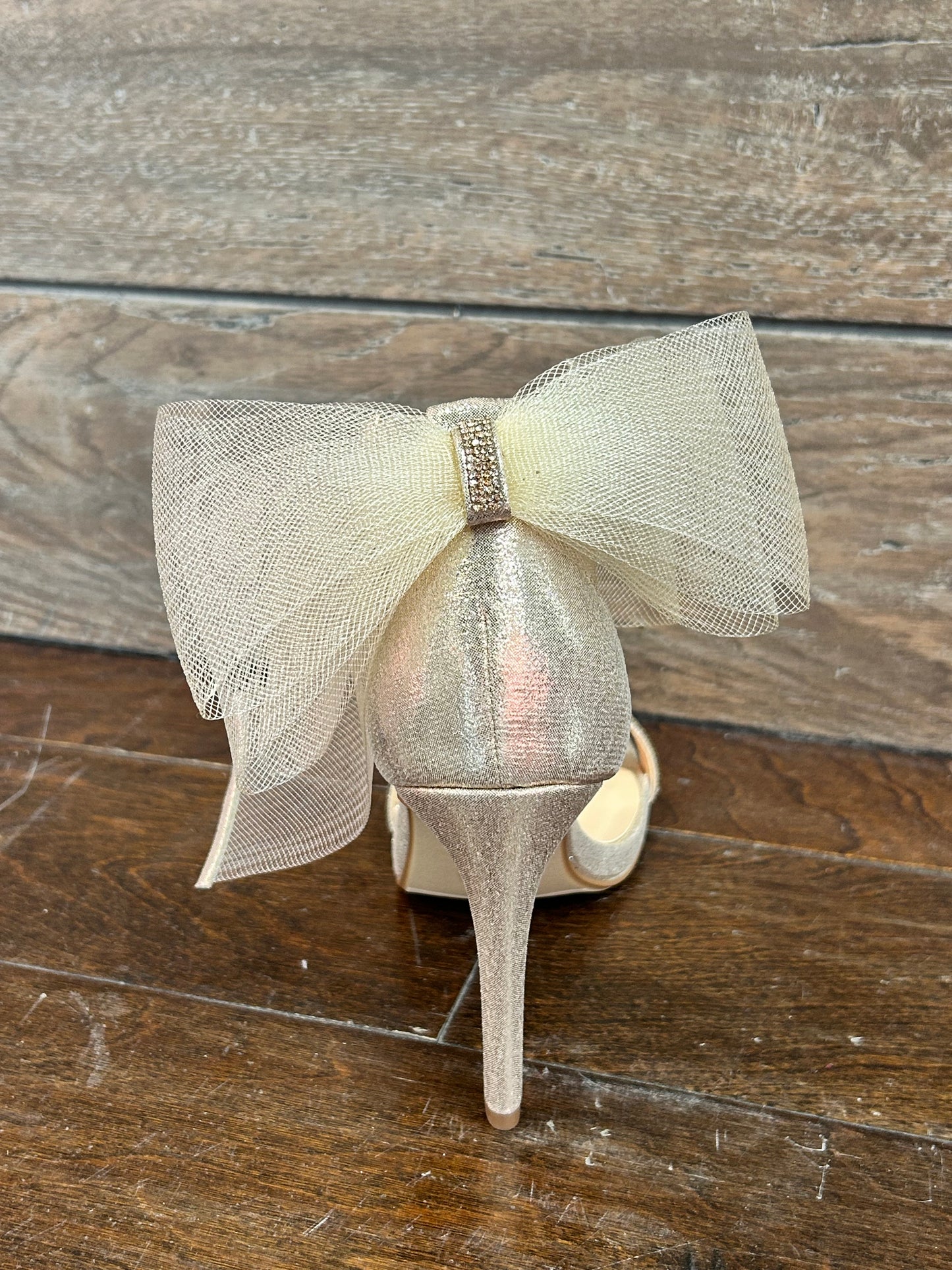 Glam Bow Heel Sandal Gold