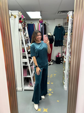 Velvet Pants Teal