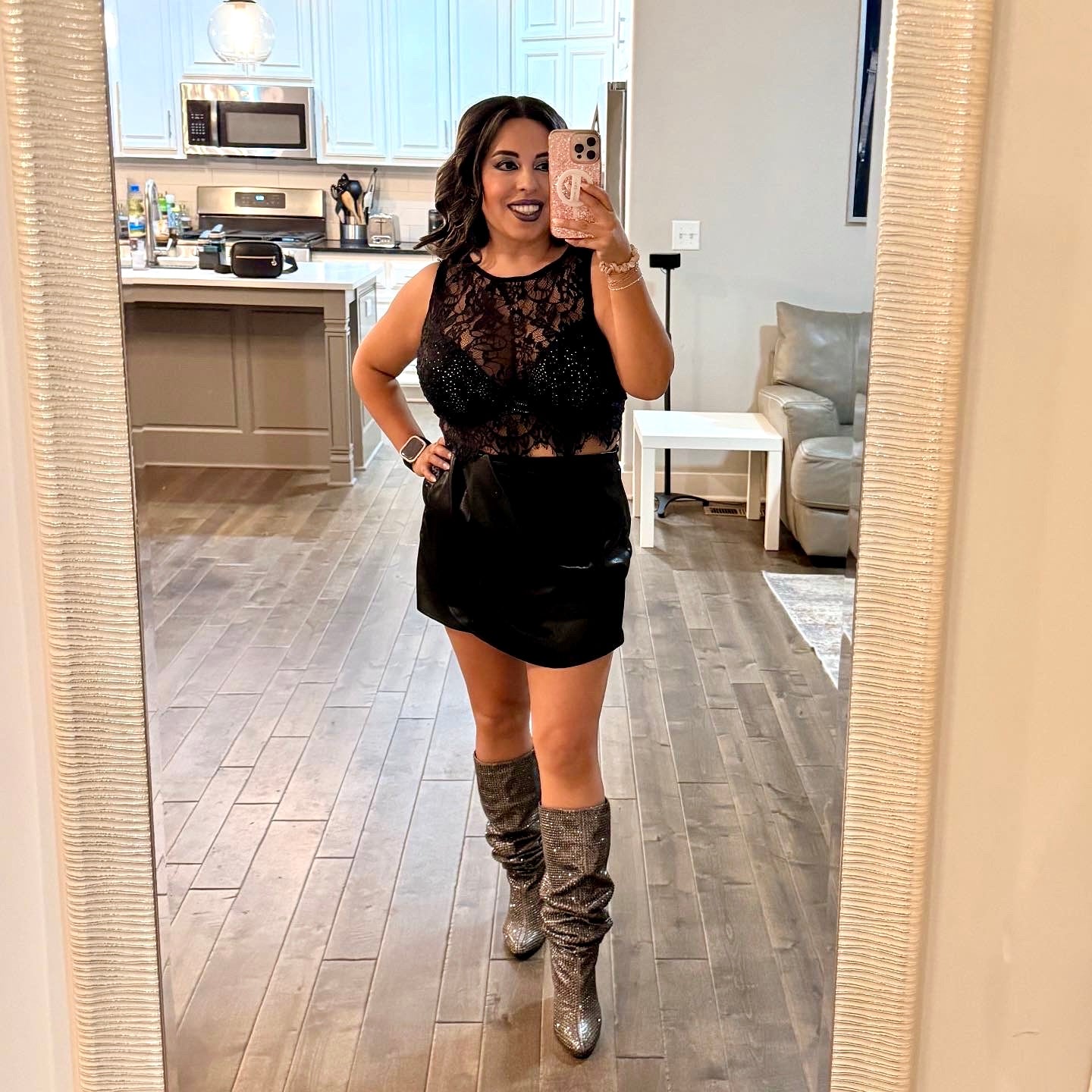 Mini Wrap Skort Black