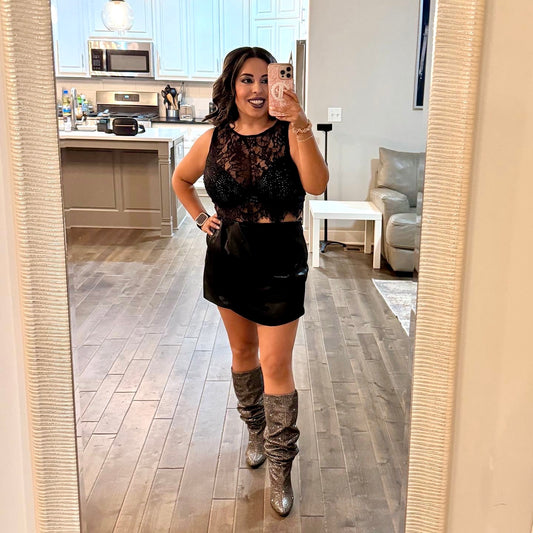 Mini Wrap Skort Black