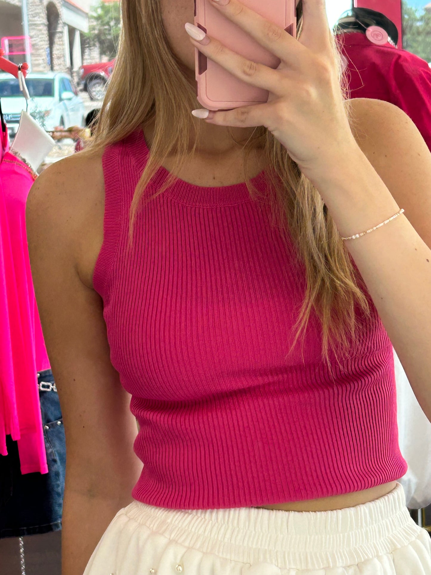Knit Tank Pink