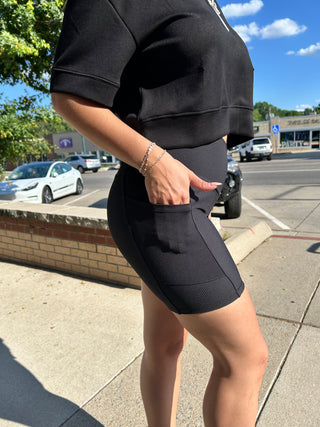 Max Sculpt Ribbed Biker Shorts