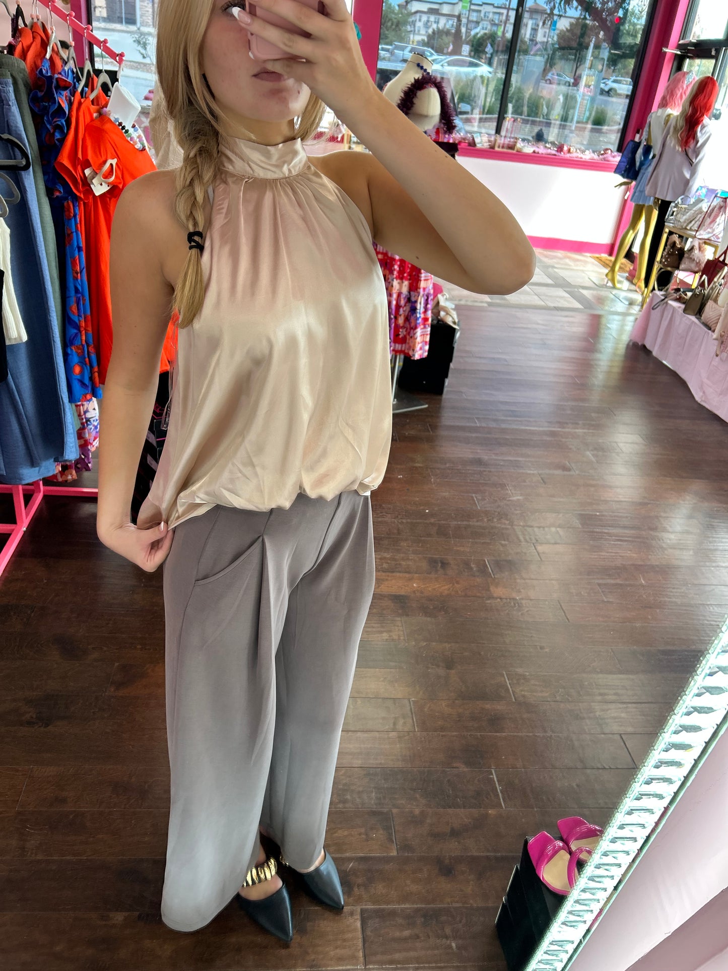 Satin Top Champagne Toast