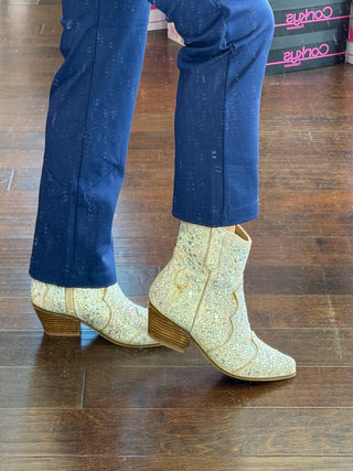 Glam Girl Rhinestone Booties