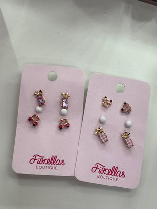 Golf Ball Cart Bag Earring Set