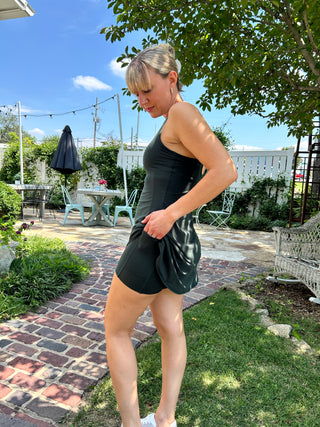 Active Romper Dark Green