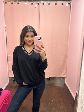Varsity Top Black