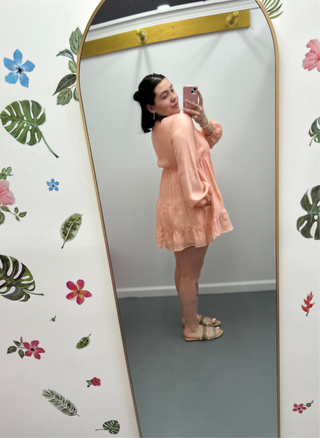 Babydoll Mini Dress Peach