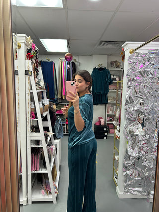 Velvet Pants Teal