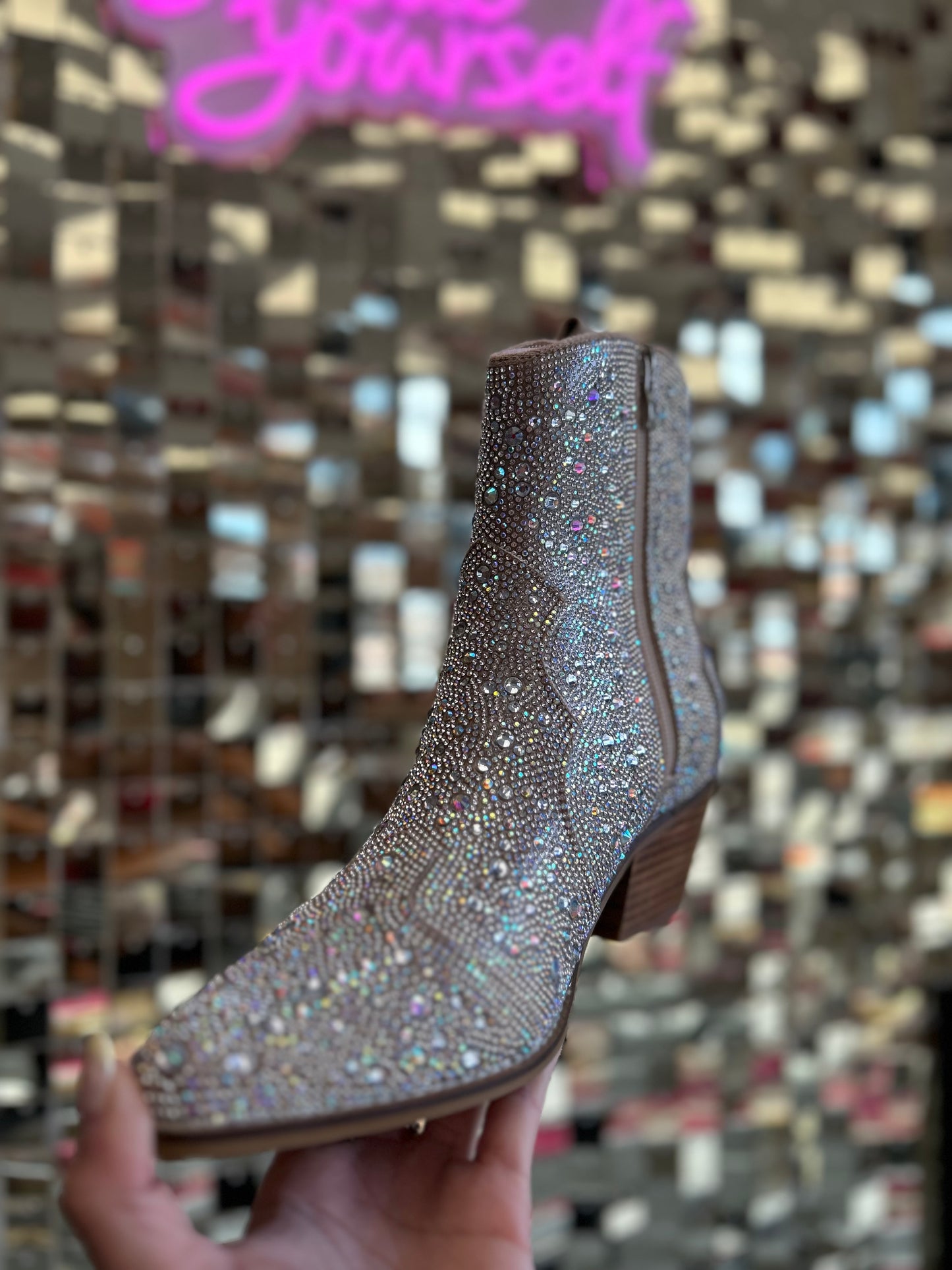 Glam Girl Rhinestone Booties