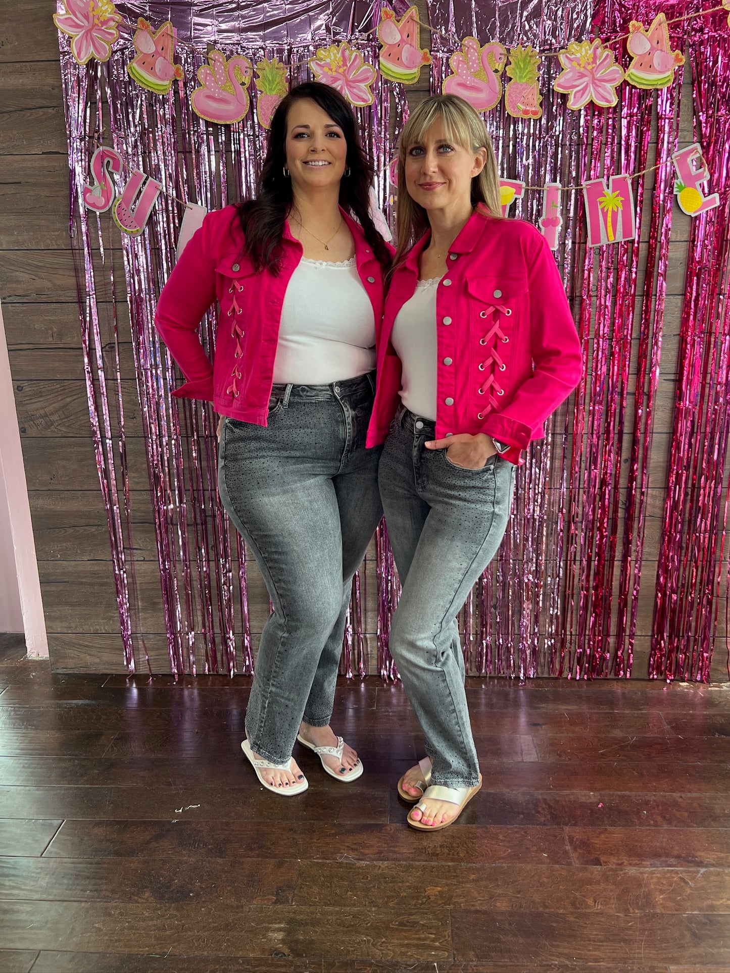Magenta Denim Jacket
