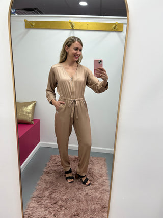 Front Zipper Jumpsuit