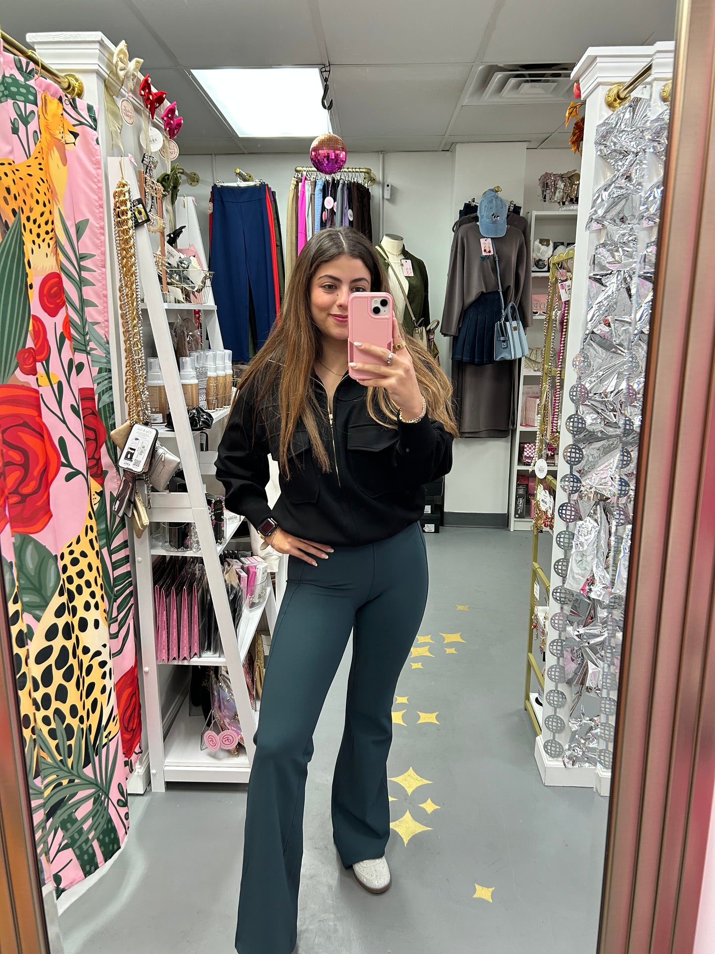 Pintuck Leggings Green