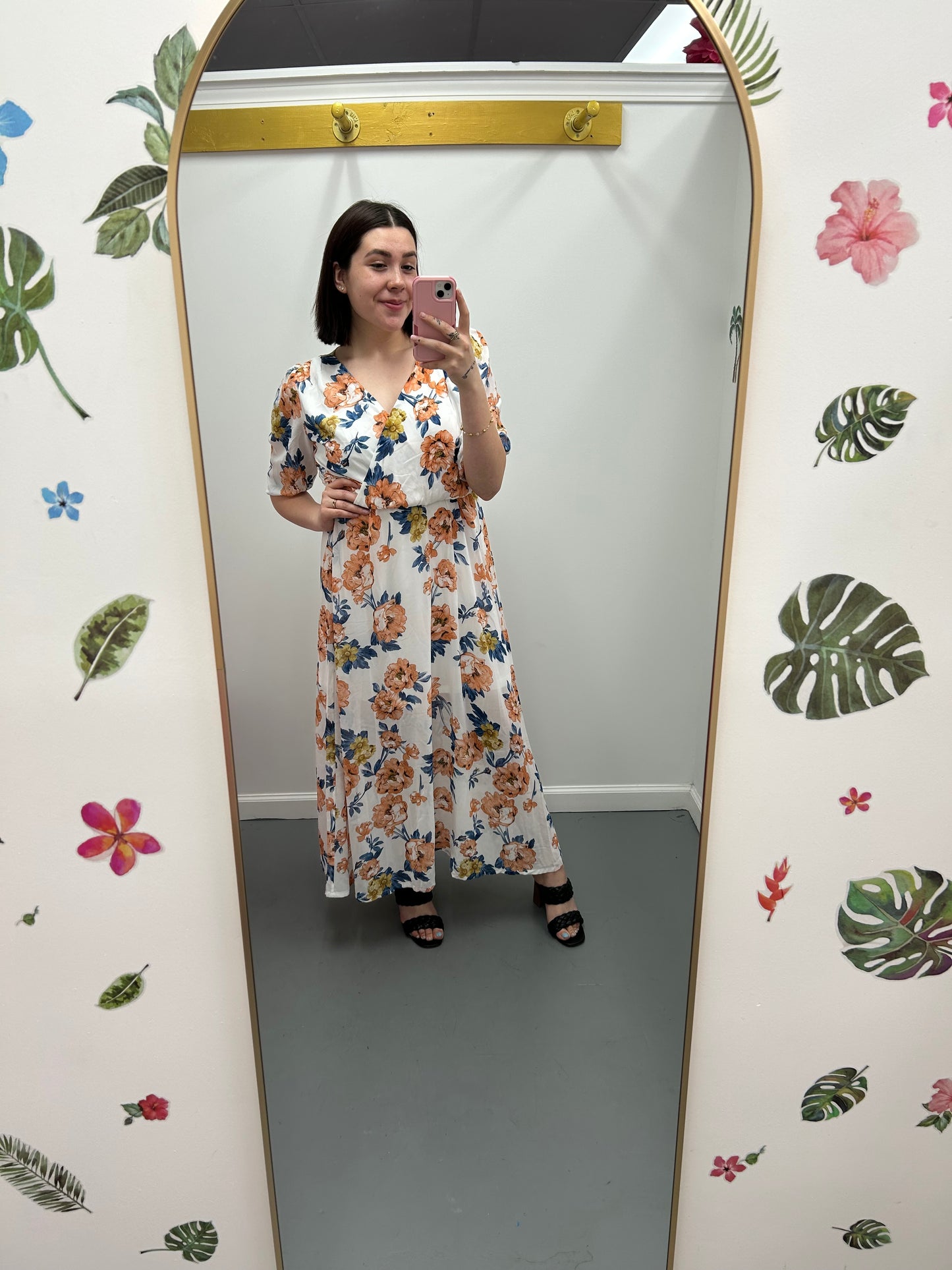 Chiffon Floral Maxi Dress