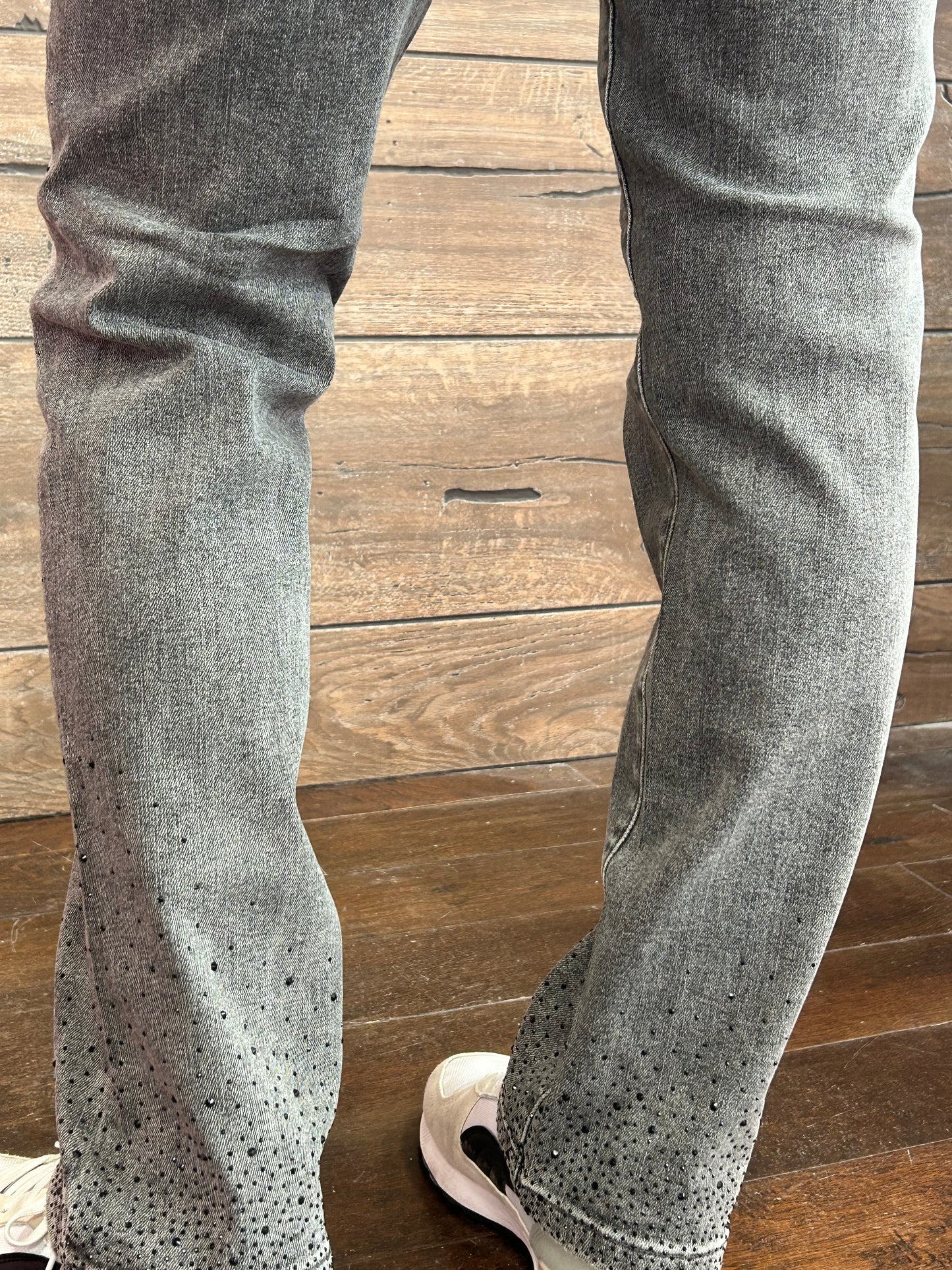 HW Rhinestone Jeans Black Wash