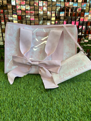 Afternoon Rosé Bow Jelly Tote Bag
