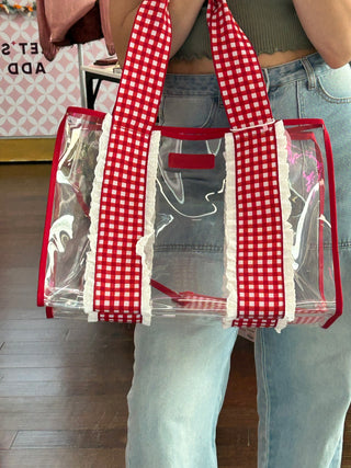 Cherry Gingham Jelly Tote