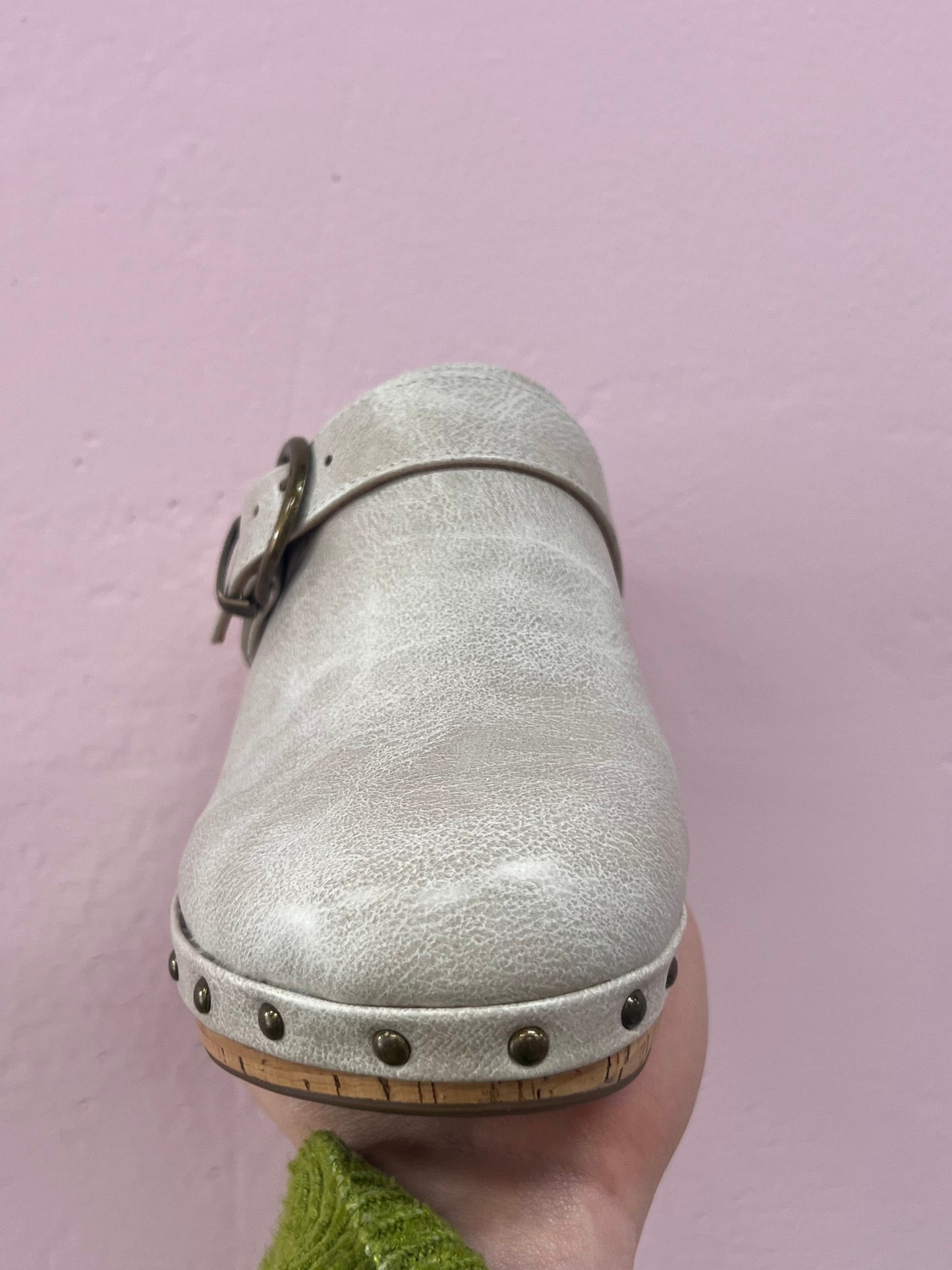 Ivory Closed Toe Wedges