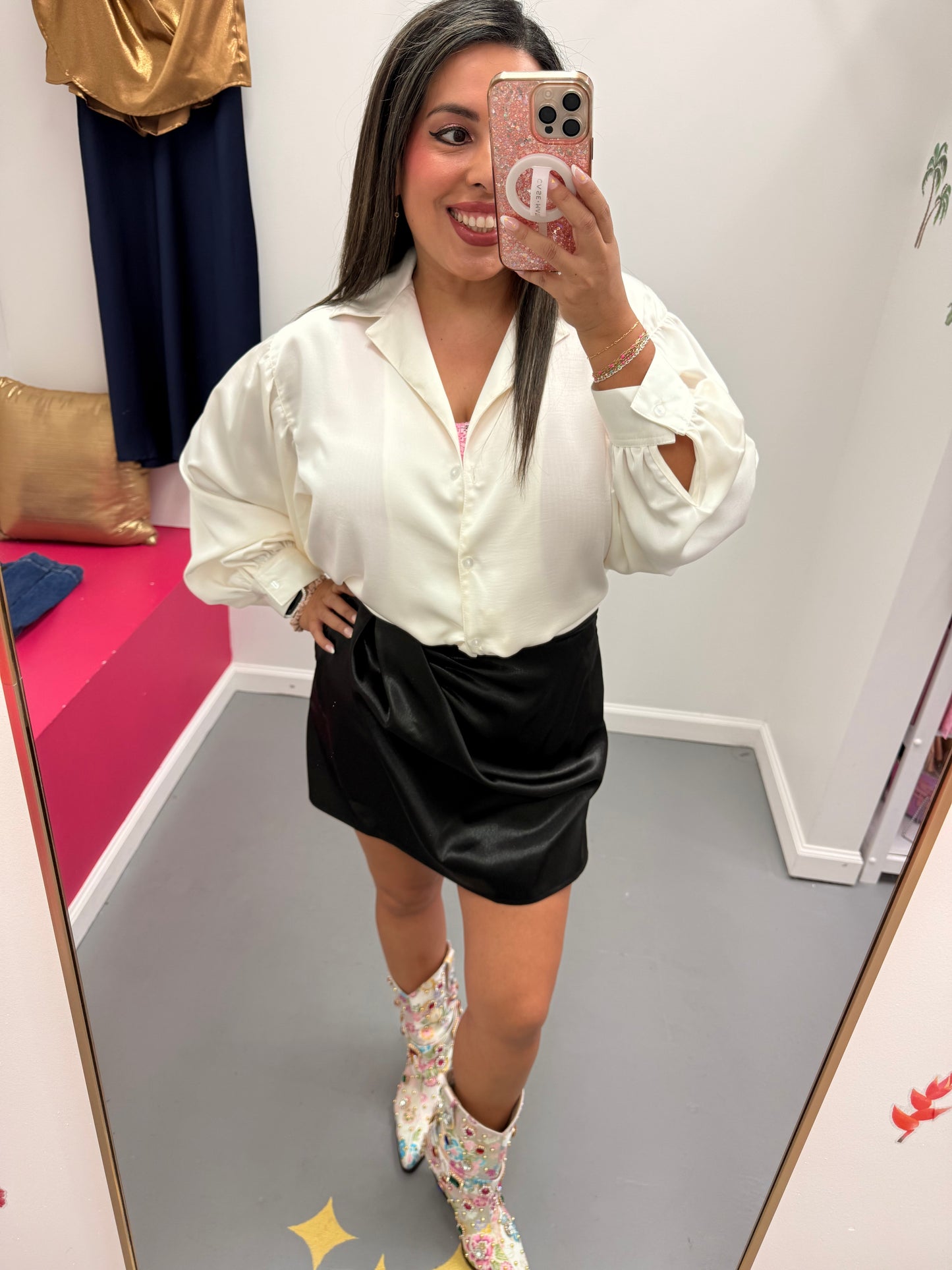 Mini Wrap Skort Black