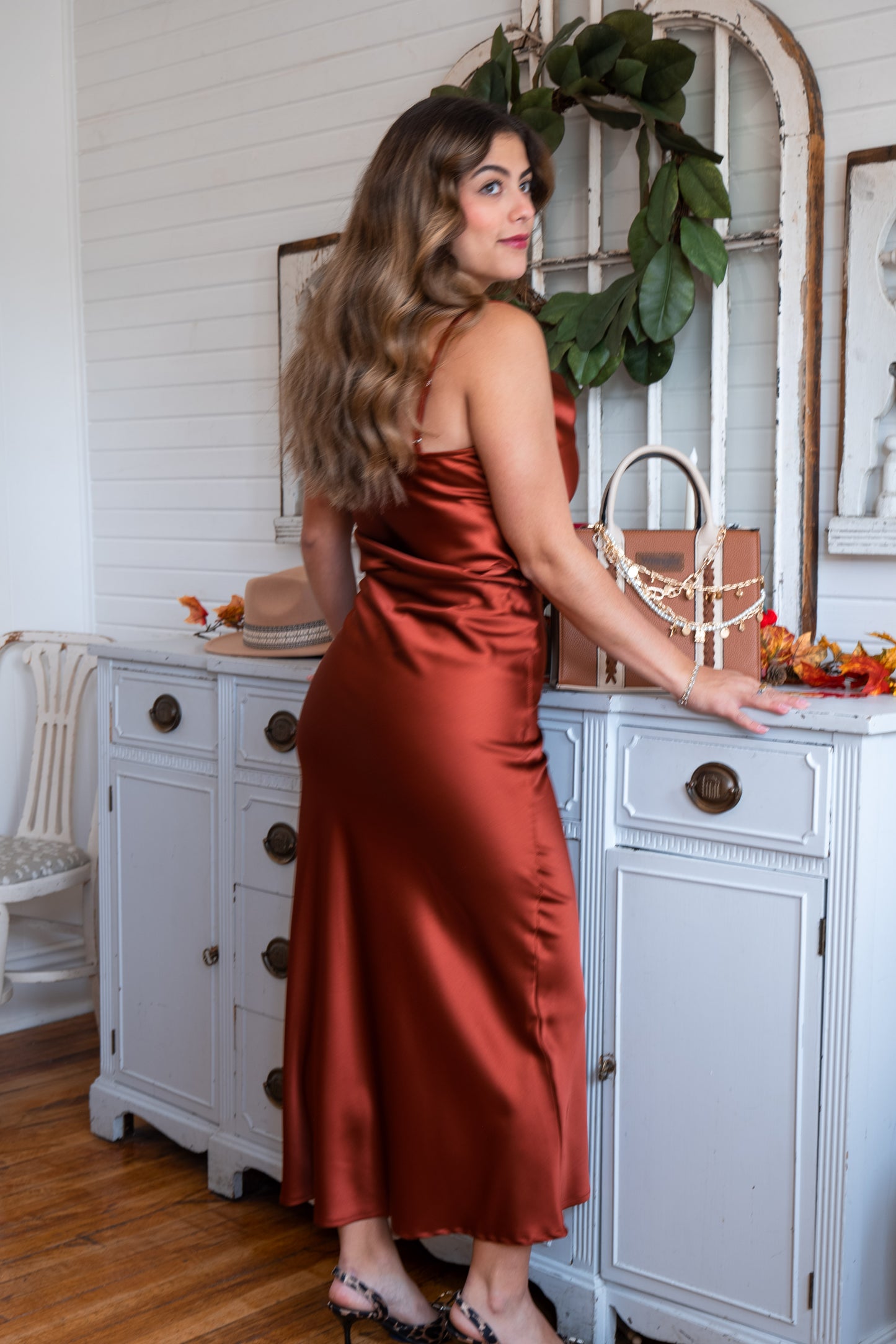 Satin Sienna Midi Skirt