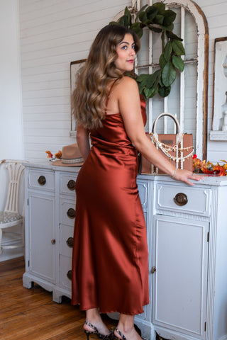 Satin Sienna Midi Skirt