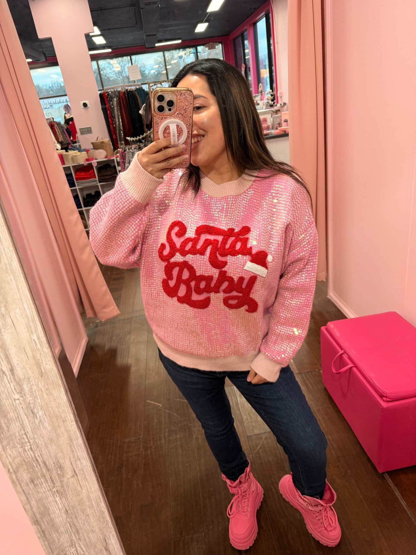 Santa B@by Sequin Sweater