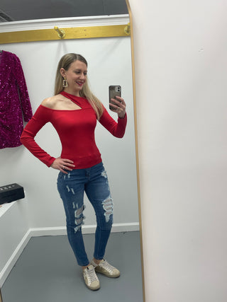 LS Cut Out Top Red