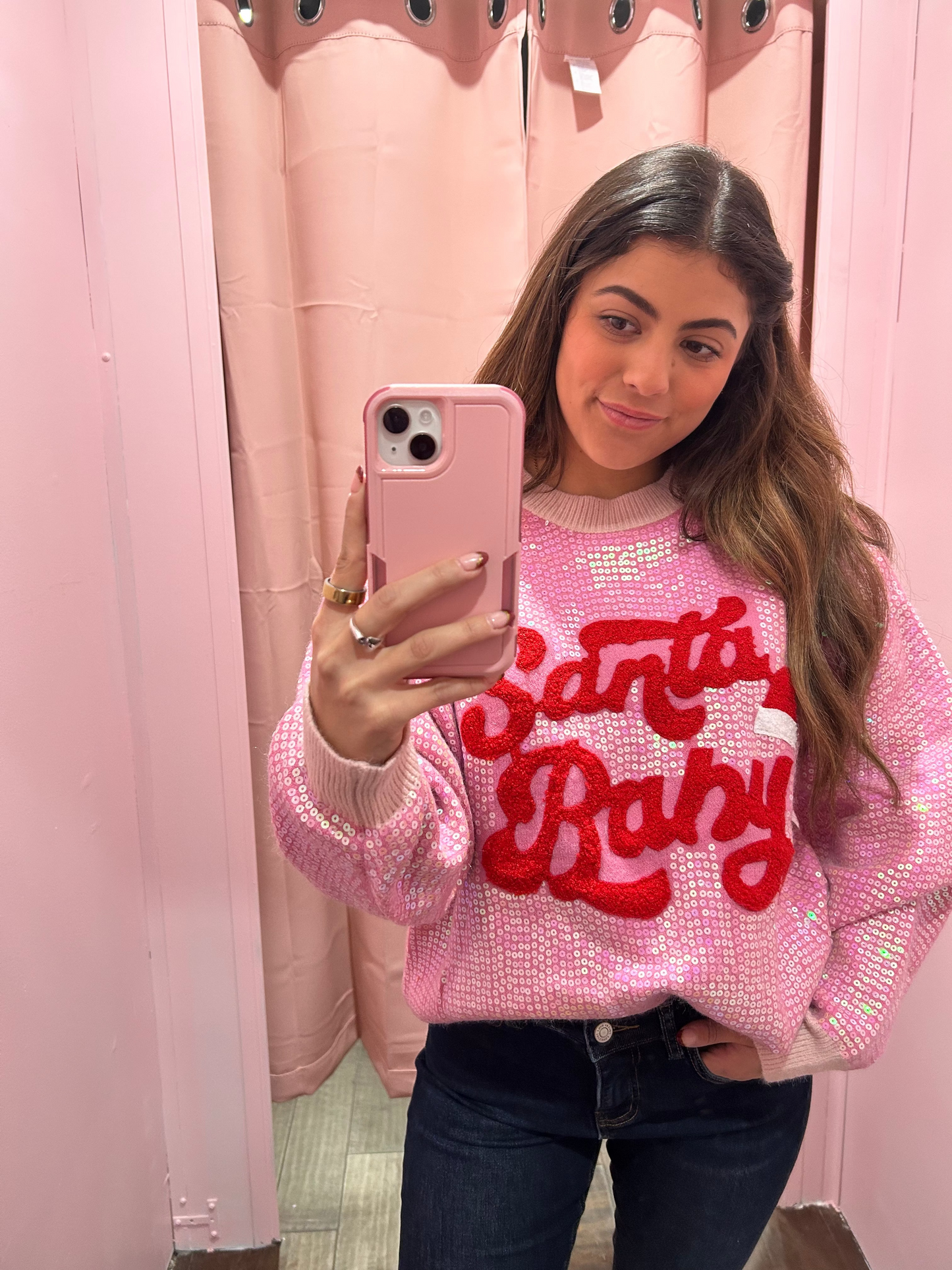 Santa Baby Sequin Sweater