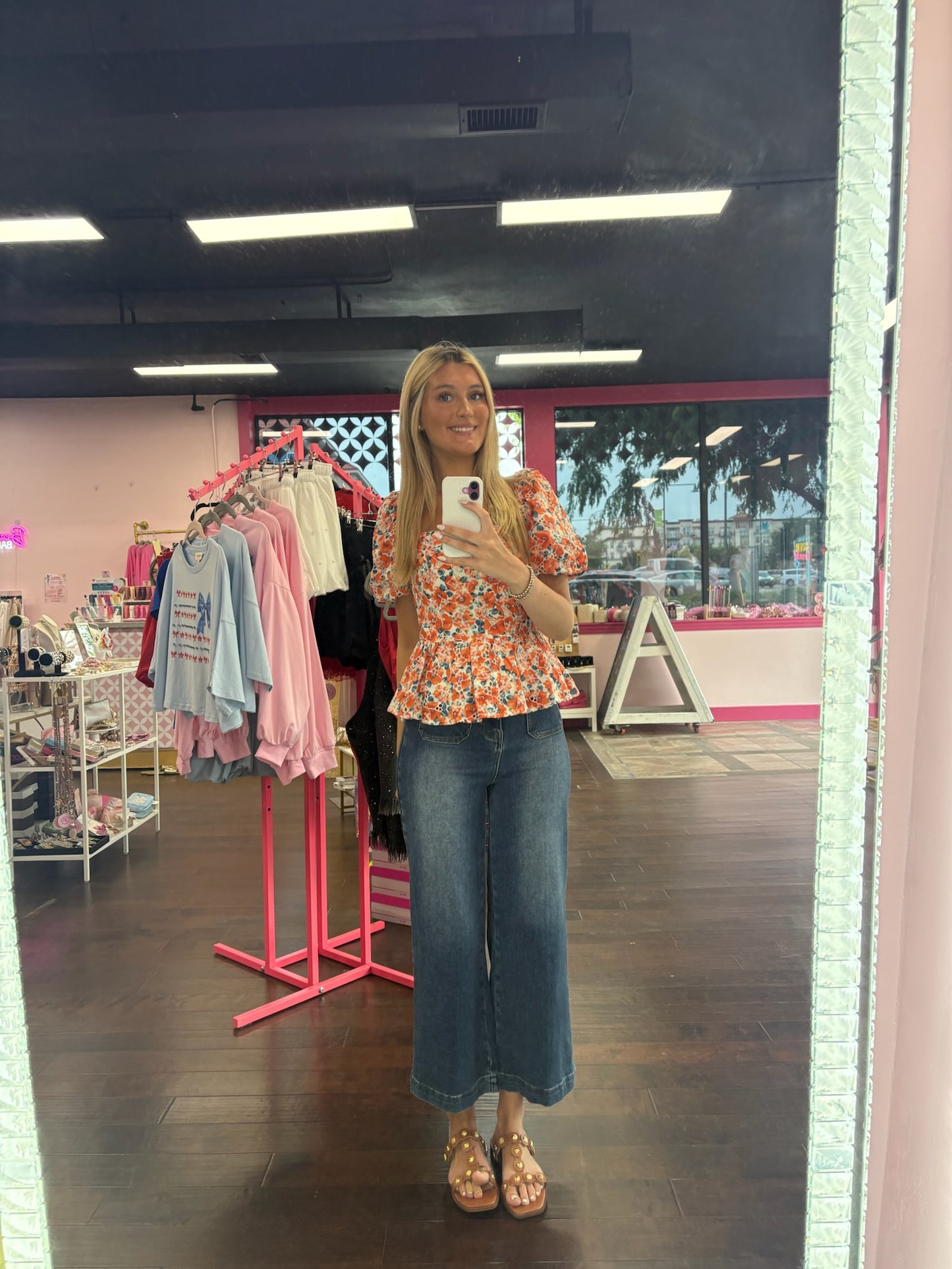 Poppy Peplum Top