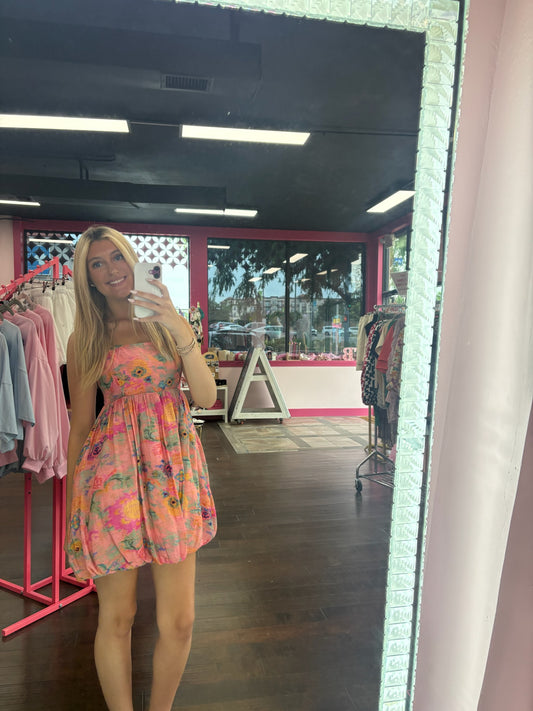 Sunset Garden Bubble Dress