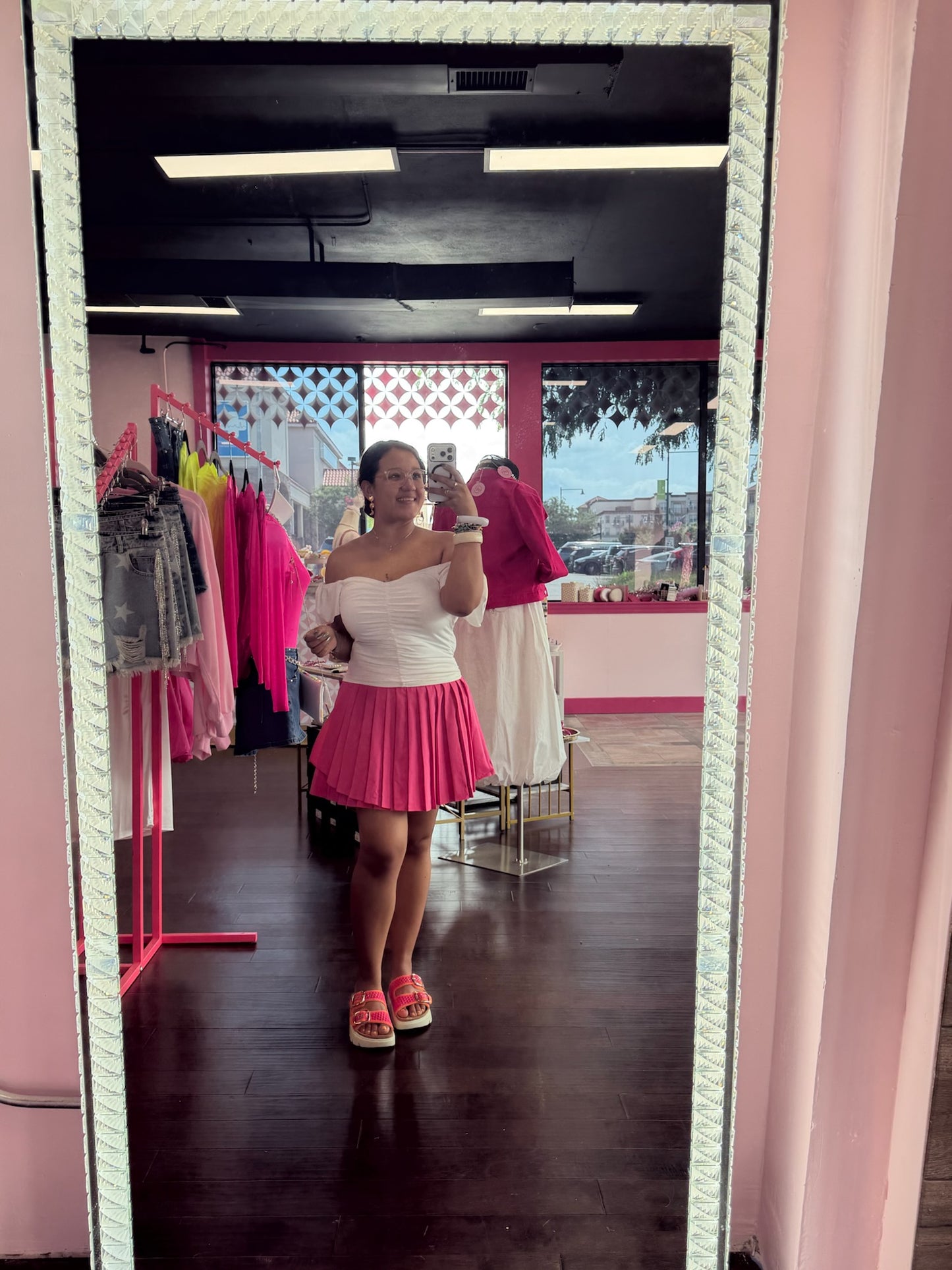Pink Crush Pleated Skort