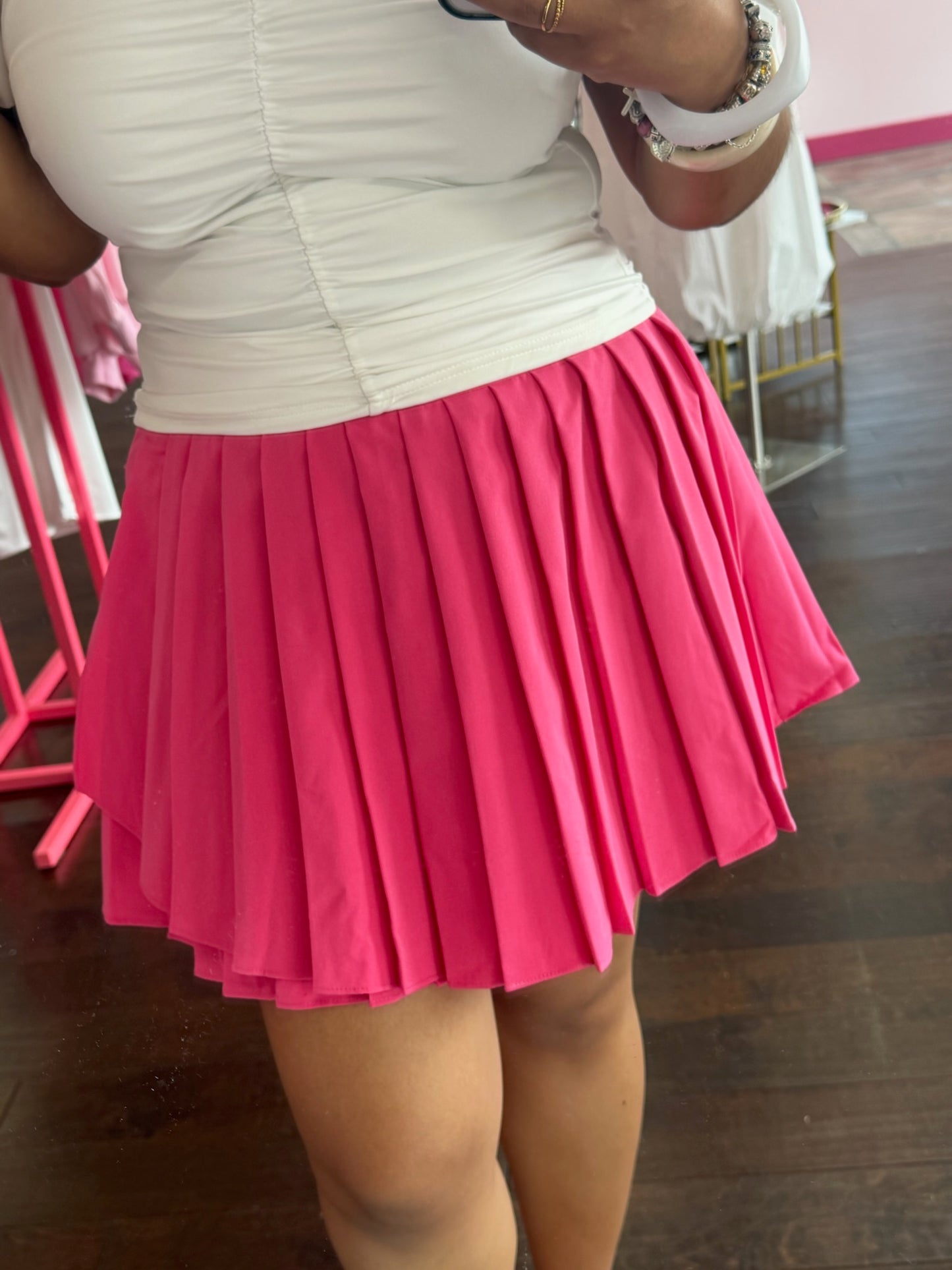 Pink Crush Pleated Skort