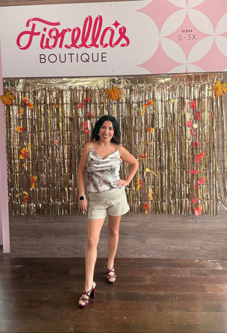 Watercolor Romance Satin Cami