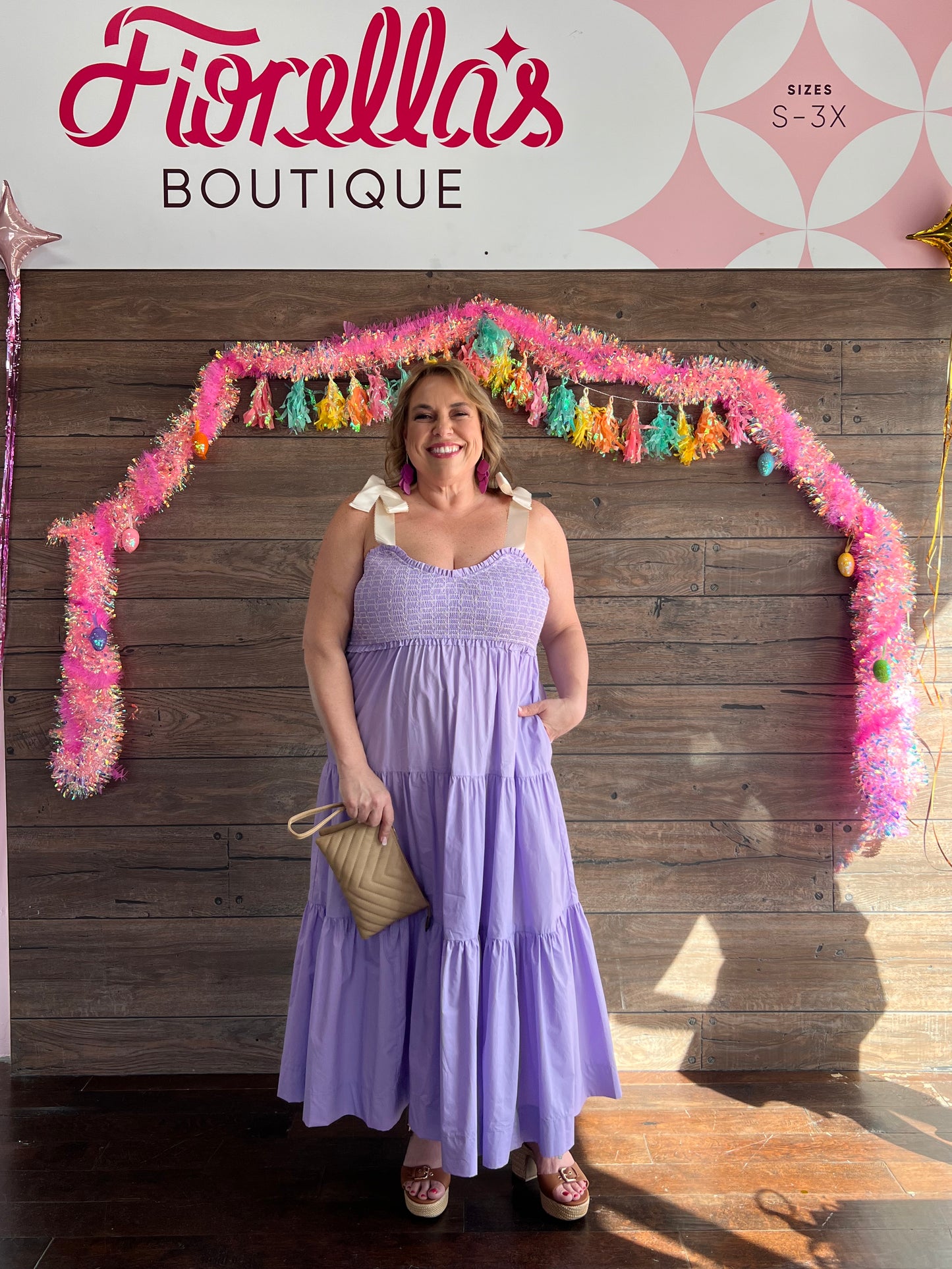 Curvy Lavender Garden Dress