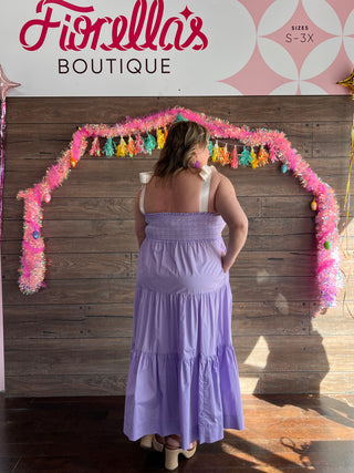 Curvy Lavender Garden Dress