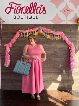 Curvy Petal Pop Smocked Dress