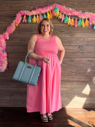 Curvy Petal Pop Smocked Dress