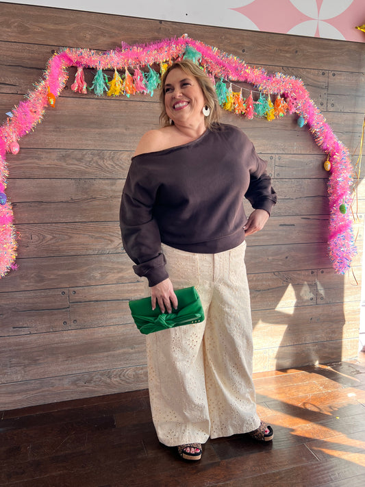 Curvy Garden Party Eyelet Pants