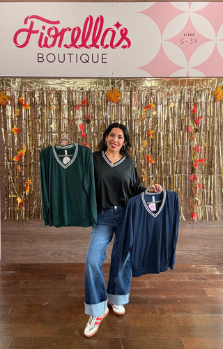 Varsity Top Midnight Green