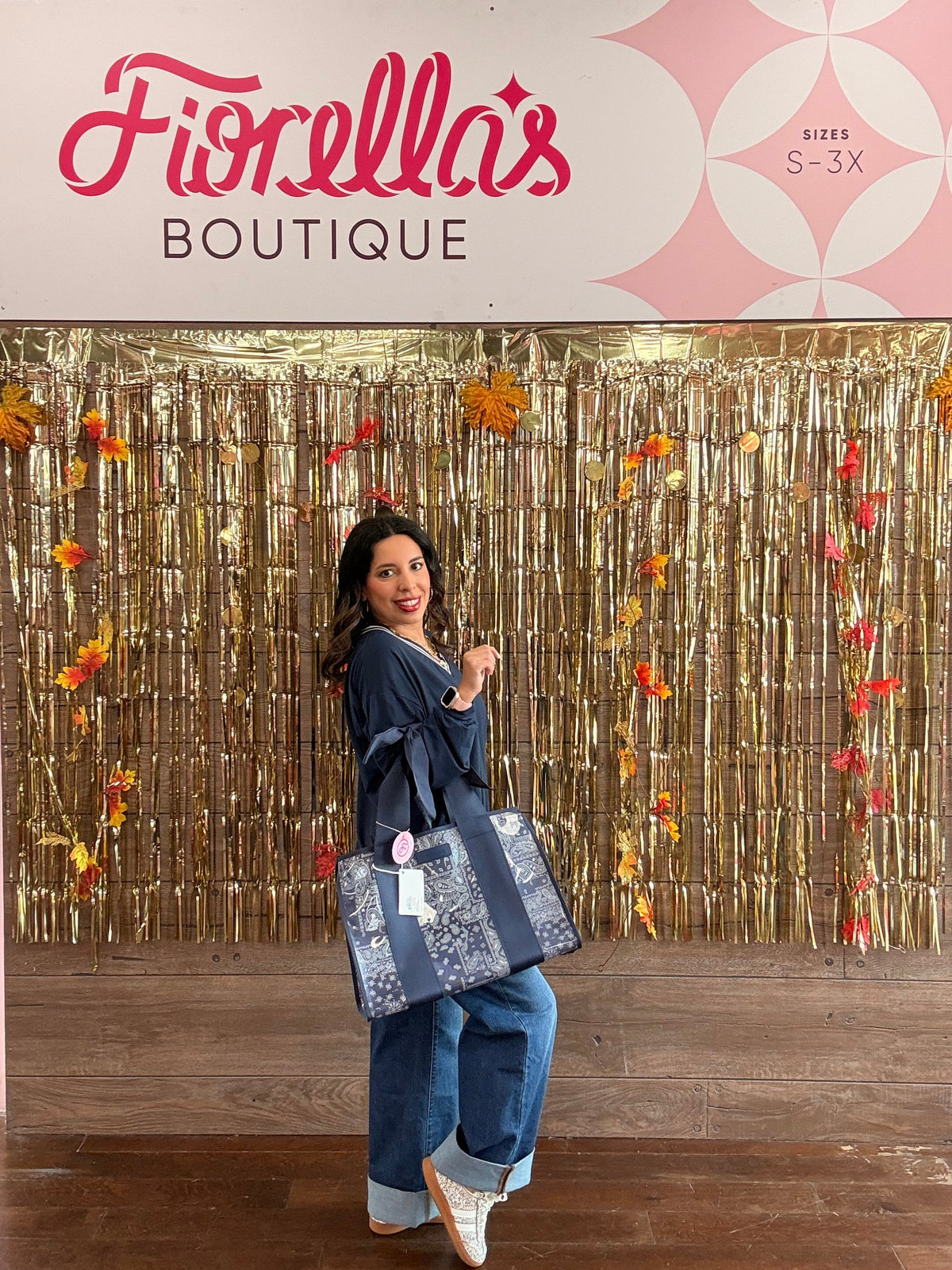 Navy Bandana Bow Jelly Tote Bag