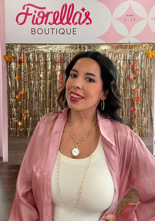 After Dark Satin Blouse Rosé