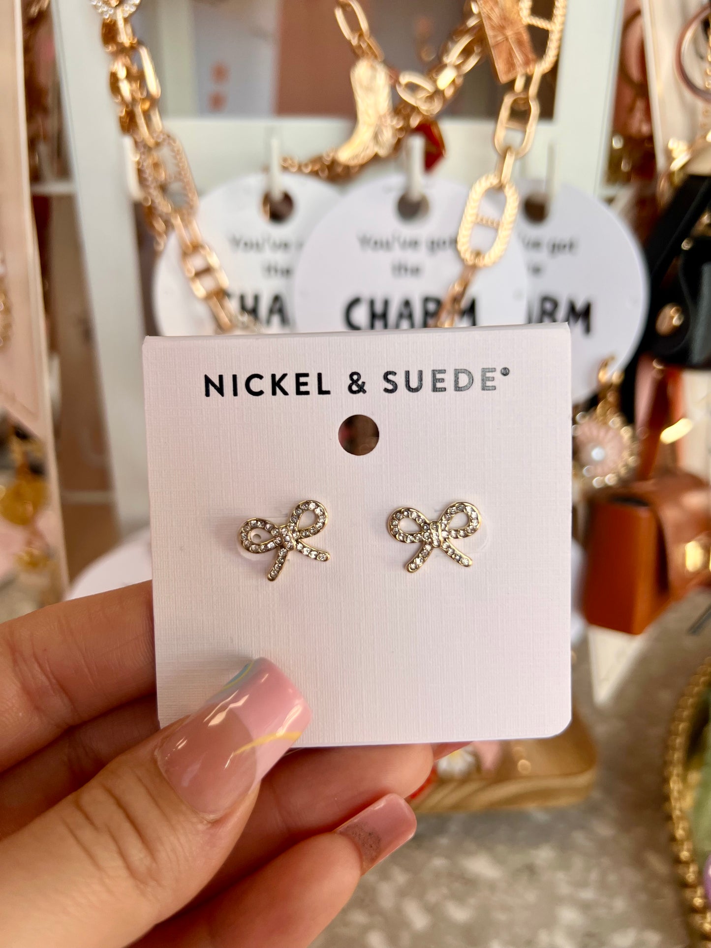 Crystal Bow Studs